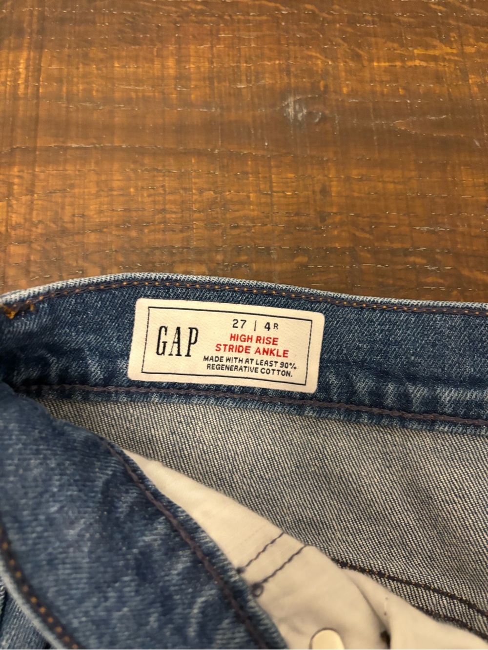 Gap High Rise Stride Wide-Leg Ankle Jeans Size 27 Regular Length - Picture 3 of 3